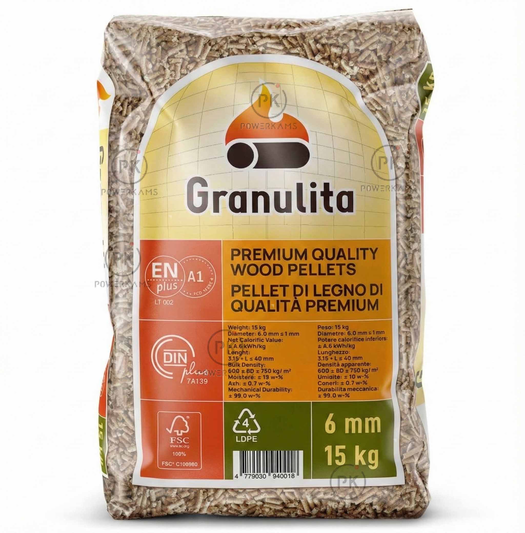 Pellet drzewny GRANULITA ENplus A1 DINplus
